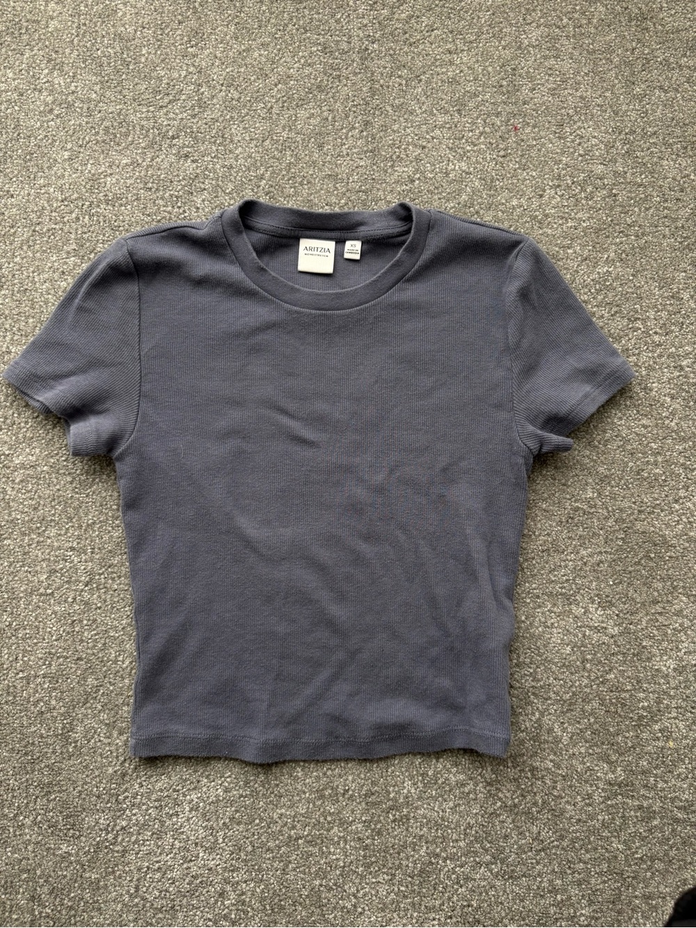 Aritzia Homestretch Rib Tune Waist tee - Vintage Navy